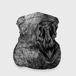 Бандана-труба 3D Черепа динозавров - эскиз