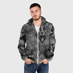 Мужская ветровка 3D Черепа динозавров - эскиз - фото 2