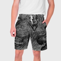 Мужские шорты 3D Черепа динозавров - эскиз