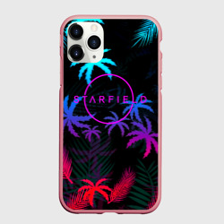Чехол для iPhone 11 Pro Max матовый Starfield неоновые тропики