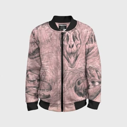 Детский бомбер 3D Черепа динозавров - эскиз