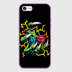 Чехол для iPhone 5/5S матовый Dragons Paw and Cubes