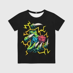 Детская футболка 3D Dragons Paw and Cubes