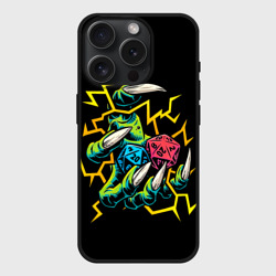 Чехол силиконовый для Apple iPhone 15 Pro матовый Dragons Paw and Cubes