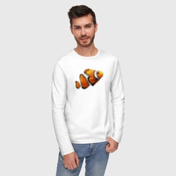 Мужской лонгслив хлопок Рыбка попугай - фото 2