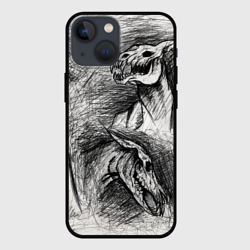 Чехол для iPhone 13 mini Черепа лошадей