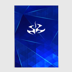 Постер Hitman blue poly