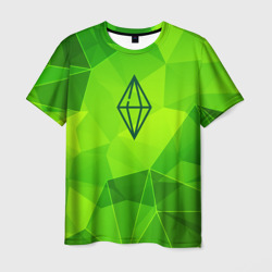 Мужская футболка 3D The Sims green poly