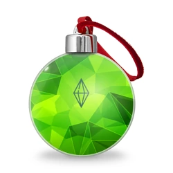 Ёлочный шар The Sims green poly