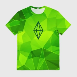 Мужская футболка 3D The Sims green poly