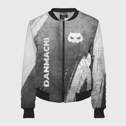Женский бомбер 3D DanMachi - grey gradient вертикально