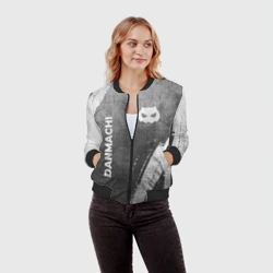 Женский бомбер 3D DanMachi - grey gradient вертикально - фото 2