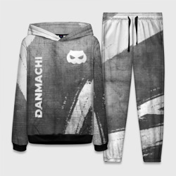 Женский костюм с толстовкой 3D DanMachi - grey gradient вертикально