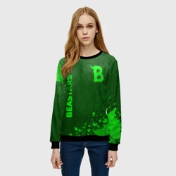 Женский свитшот 3D Beastars - green gradient вертикально - фото 2