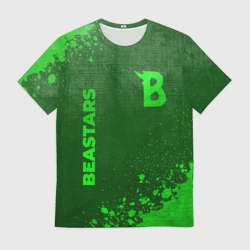 Мужская футболка 3D Beastars - green gradient вертикально