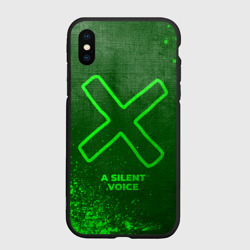 Чехол для iPhone XS Max матовый A Silent Voice - green gradient