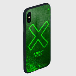 Чехол для iPhone XS Max матовый A Silent Voice - green gradient - фото 2