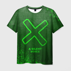 Мужская футболка 3D A Silent Voice - green gradient