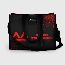 Сумка-шоппер 3D Bungo Stray Dogs - red gradient по-горизонтали