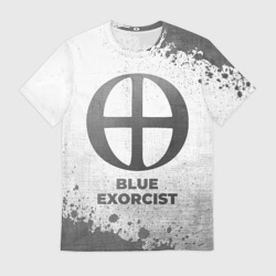 Мужская футболка 3D Blue Exorcist - white gradient