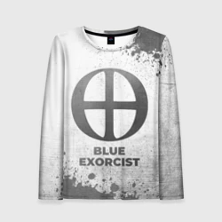 Женский лонгслив 3D Blue Exorcist - white gradient