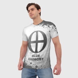 Мужская футболка 3D Blue Exorcist - white gradient - фото 2