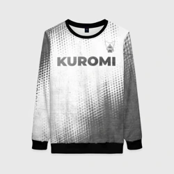 Женский свитшот 3D Kuromi - white gradient посередине