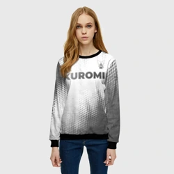 Женский свитшот 3D Kuromi - white gradient посередине - фото 2