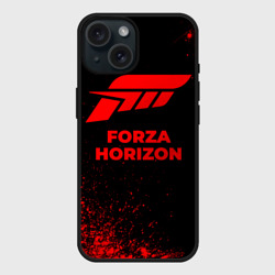 Чехол силиконовый для Apple iPhone 15 матовый Forza Horizon - red gradient
