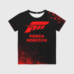 Детская футболка 3D Forza Horizon - red gradient