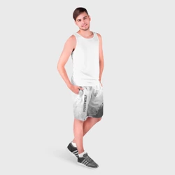 Мужские шорты 3D Powerwolf - white gradient вертикально - фото 2