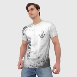 Мужская футболка 3D Powerwolf - white gradient вертикально - фото 2