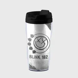 Термокружка-непроливайка Blink 182 - white gradient