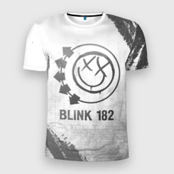 Мужская футболка 3D Slim Blink 182 - white gradient