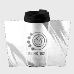 Термокружка-непроливайка Blink 182 - white gradient - фото 2
