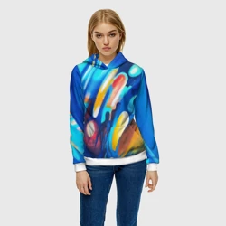 Женская толстовка 3D Big city night lights - фото 2