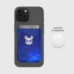 Картхолдер Magsafe магнитный Free Fire blue poly - фото 2