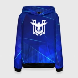 Женская толстовка 3D Free Fire blue poly