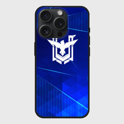 Чехол силиконовый для Apple iPhone 15 Pro матовый Free Fire blue poly