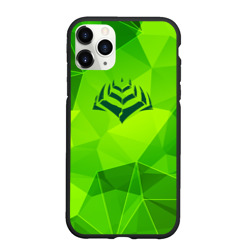 Чехол для iPhone 11 Pro Max матовый Warframe green poly