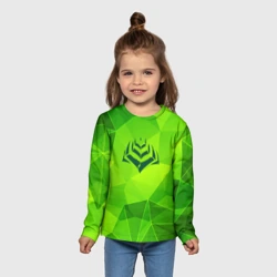 Детский лонгслив 3D Warframe green poly - фото 2