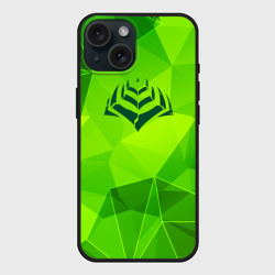 Чехол силиконовый для Apple iPhone 15 матовый Warframe green poly