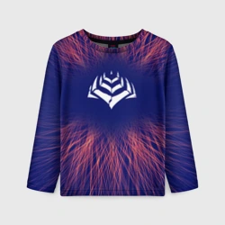 Детский лонгслив 3D Warframe red energy