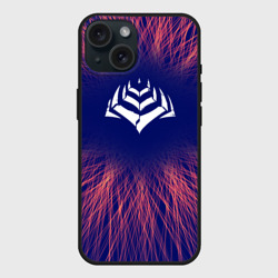 Чехол силиконовый для Apple iPhone 15 матовый Warframe red energy