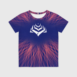 Детская футболка 3D Warframe red energy
