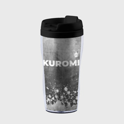 Термокружка-непроливайка Kuromi - grey gradient посередине