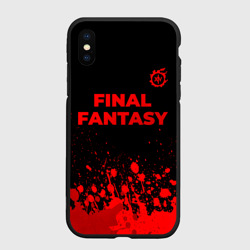 Чехол для iPhone XS Max матовый Final Fantasy - red gradient посередине