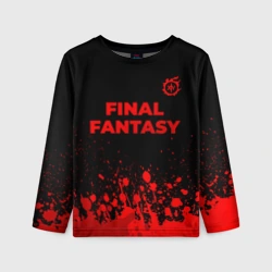 Детский лонгслив 3D Final Fantasy - red gradient посередине