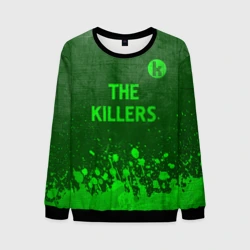 Мужской свитшот 3D The Killers - green gradient посередине