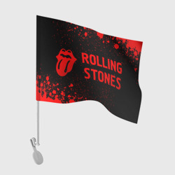 Флаг для автомобиля Rolling Stones - red gradient по-горизонтали